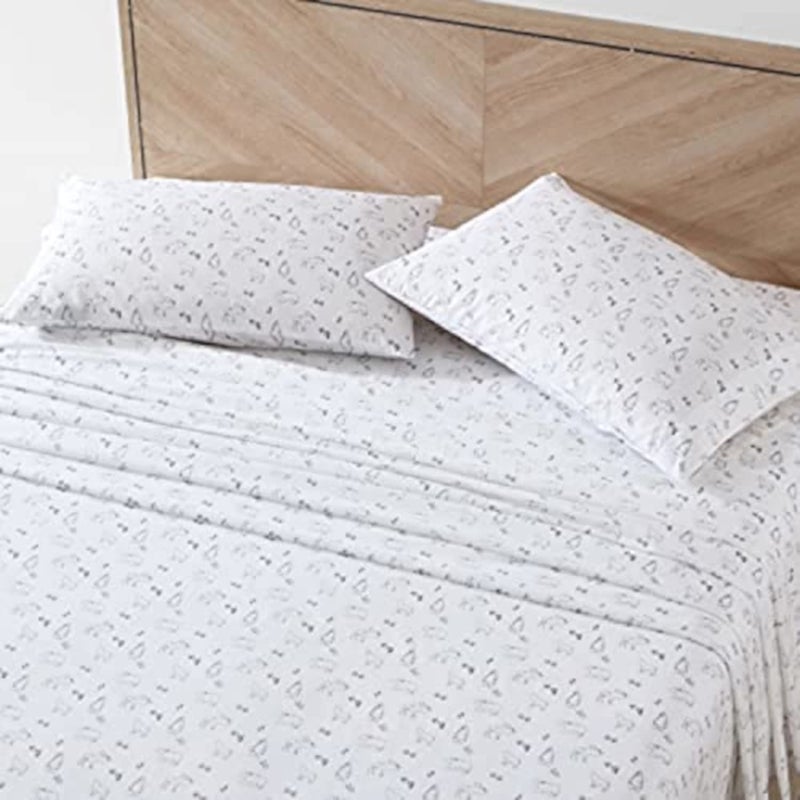 Eddie Bauer Home | Percale Collection Sheet Set-100% Cotton, Crisp & Cool, Lightweight & Moisture-Wicking Bedding, Queen, Animal Tracks - Image 2